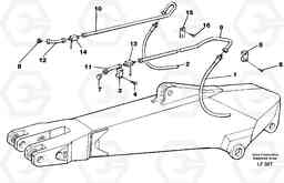 17271 Hammer hydraulics for dipper arm incl. shut-offcocks. EW200 SER NO 3175-, Volvo Construction Equipment