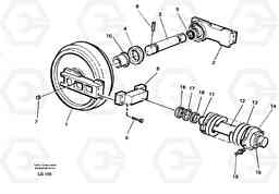 58400 Front wheel, spring package and tension cylinder EC200 SER NO 2760-, Volvo Construction Equipment