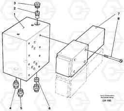 44464 Valve block fo hydraulic quick fit EW230B SER NO 1736-, Volvo Construction Equipment