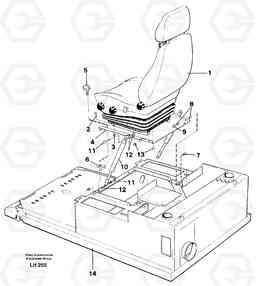 39861 Drivers seat with fitting part EW230B SER NO 1736-, Volvo Construction Equipment