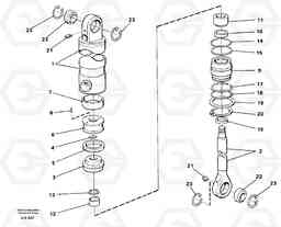 39823 Hydraulic cylinder EW230B SER NO 1736-, Volvo Construction Equipment
