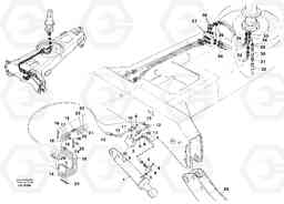 38076 Hydraulic system, outriggers(undercarriage) EW230B SER NO 1736-, Volvo Construction Equipment