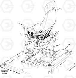 39862 Operator seat with fitting parts EW230B SER NO 1736-, Volvo Construction Equipment