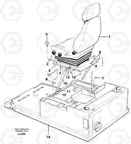 36713 Drivers seat with fitting part EC230B SER NO 5252-, Volvo Construction Equipment