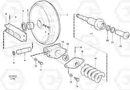 53410 Front wheel, spring package and tension cylinder EC230B SER NO 5252-, Volvo Construction Equipment