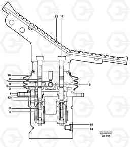 97064 Pedal valve EW140 SER NO 1001-1487, Volvo Construction Equipment