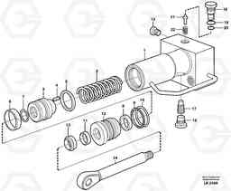 54683 Hydraulic cylinder, quick attachment EW140 SER NO 1001-1487, Volvo Construction Equipment