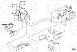 88764 Hydraulic system for dozer blade, upper section EW140 SER NO 1001-1487, Volvo Construction Equipment