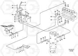 82802 Hydraulic system for dozer blade, upper section EW140 SER NO 1001-1487, Volvo Construction Equipment