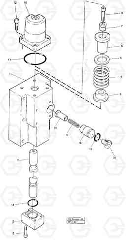 100959 Four way valves Travel / slewing EC230 ?KERMAN ?KERMAN EC230 SER NO - 4368, Volvo Construction Equipment
