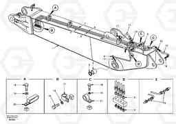 73496 Boom and grease piping, adjustable 2nd EC140, Volvo Construction Equipment