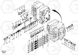 38901 Main control valve, swing and option and dipper arm and travel Lh EC290, Volvo Construction Equipment