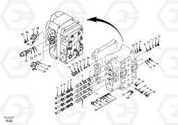 51393 Main control valve, swing and option and dipper arm and travel Lh EC460, Volvo Construction Equipment