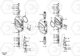 91882 Main control valve, travel Lh and mid inlet and travel Rh EC55 SER NO 3001 -, Volvo Construction Equipment