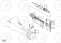 36229 Steering cylinder EW170 & EW180 SER NO 3031-, Volvo Construction Equipment