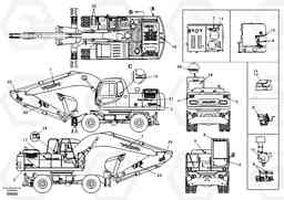 37395 Decal, outer location EW170 SER NO 3031-, Volvo Construction Equipment