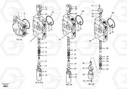 31633 Main control valve, inlet and boom and boom swing EW55 SER NO 5630-, Volvo Construction Equipment