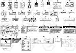 44336 Illustrations of sign plates and decals L180D, Volvo Construction Equipment