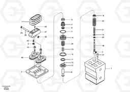 33357 Remote control valve pedal, travel motor EC290B SER NO INT 13562- EU & NA 80001-, Volvo Construction Equipment