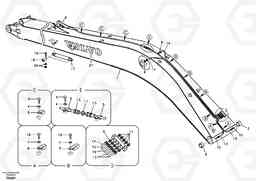 61653 Boom and grease piping, long reach EC210B, Volvo Construction Equipment